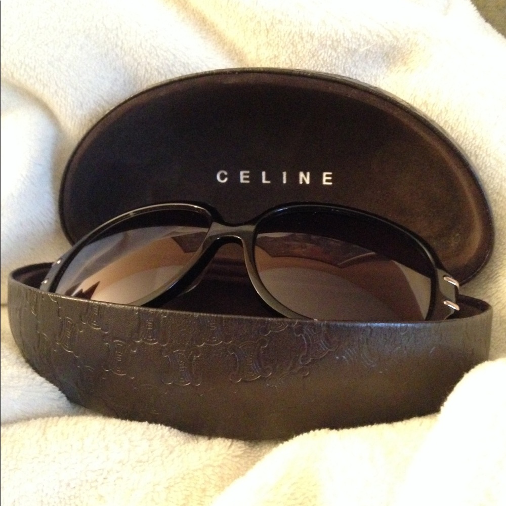 Celine Oversized Rounded Square Sunglasses. - Picture 2 of 8
